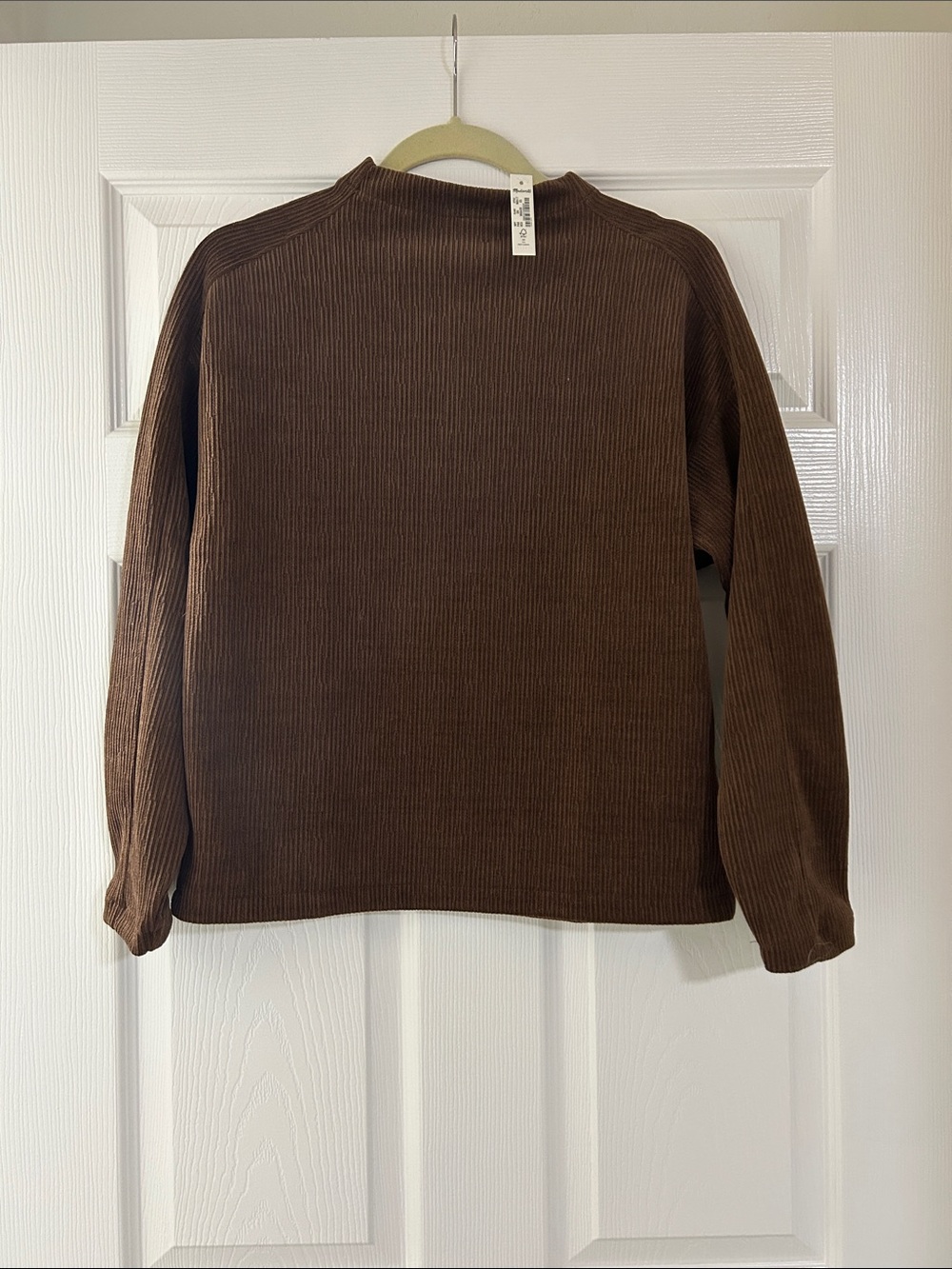 Madewell Brown Ribbed Mockneck Top